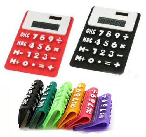 Solar Powered Silicone Foldable Calculator